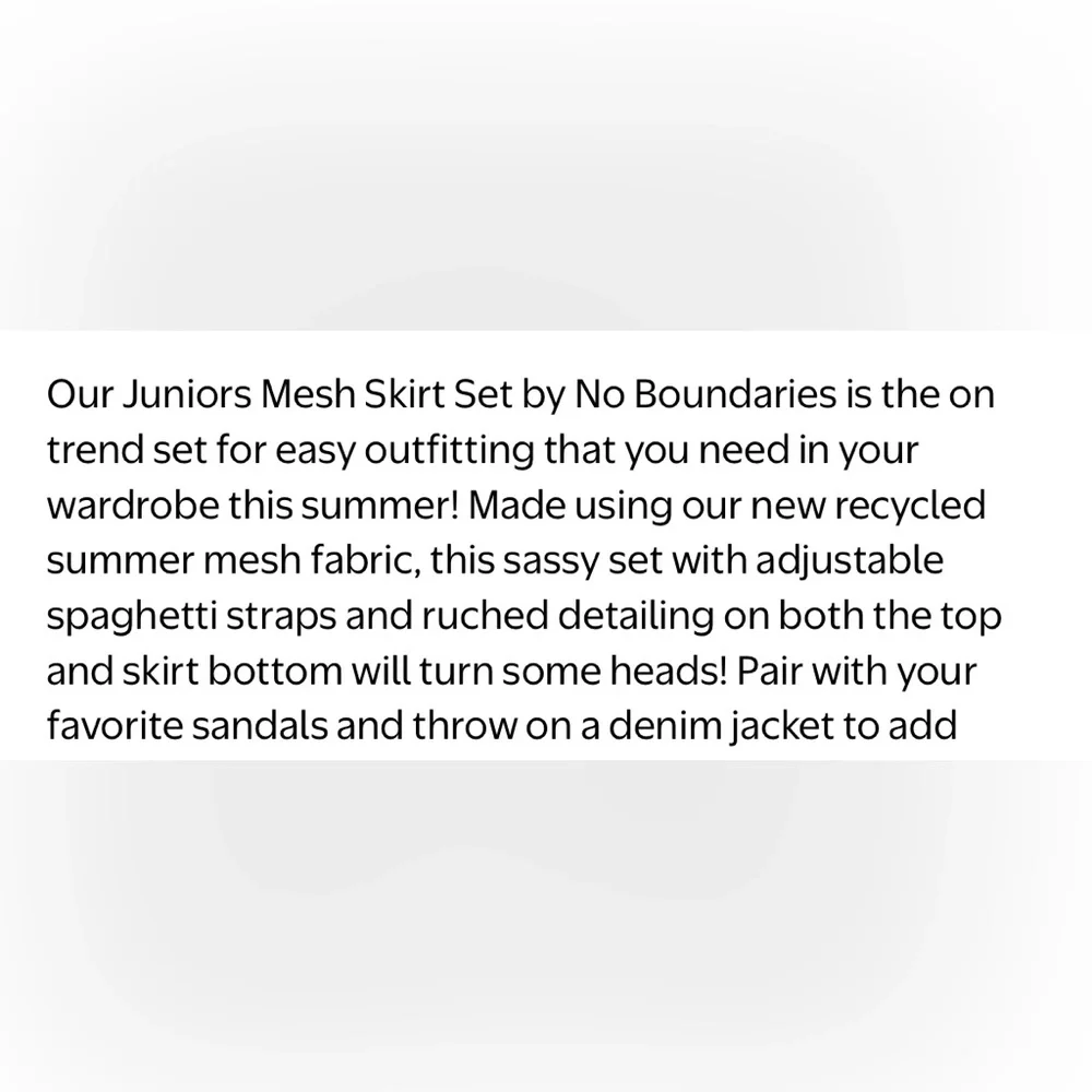 No Boundaries Mesh SET Top & Ruched Skirt Orange Floral Women’s Juniors M 7-9